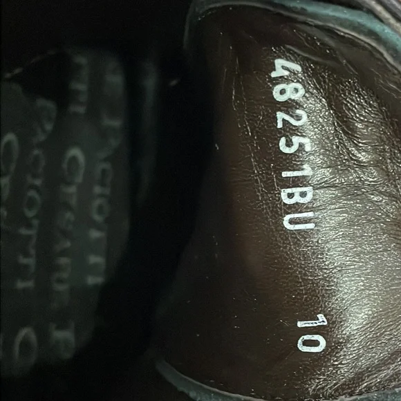 Men’s Cesare Paciotti Black Leather Lace Up Shoes - Size US 10 - Picture 8 of 10